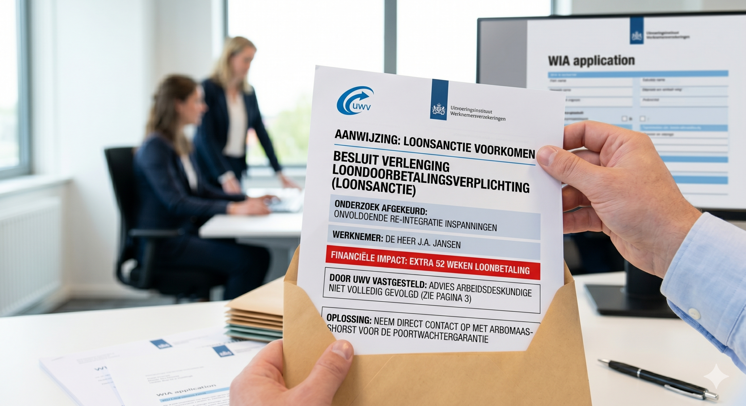 Loonsanctie voorkomen